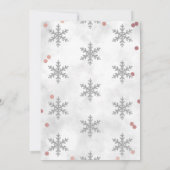 Snowflake Winter 1e verjaardag Bedankkaart (Achterkant)