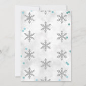 Snowflake Winter 1e verjaardag Bedankkaart (Achterkant)