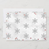 Snowflake Winter 1e verjaardag Foto Bedankkaart (Achterkant)