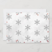 Snowflake Winter 1e verjaardag Foto Kaart (Achterkant)
