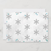 Snowflake Winter 1e verjaardag Foto Kaart (Achterkant)