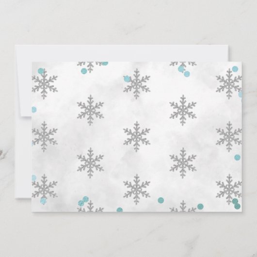 Snowflake Winter 1e verjaardag Foto Kaart (Achterkant)