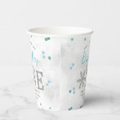 Snowflake Winter 1e verjaardag Papieren Bekers (Rechts)