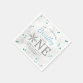 Snowflake Winter 1e verjaardag Servet (Hoek)