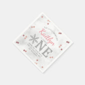 Snowflake Winter 1e verjaardag Servet (Hoek)