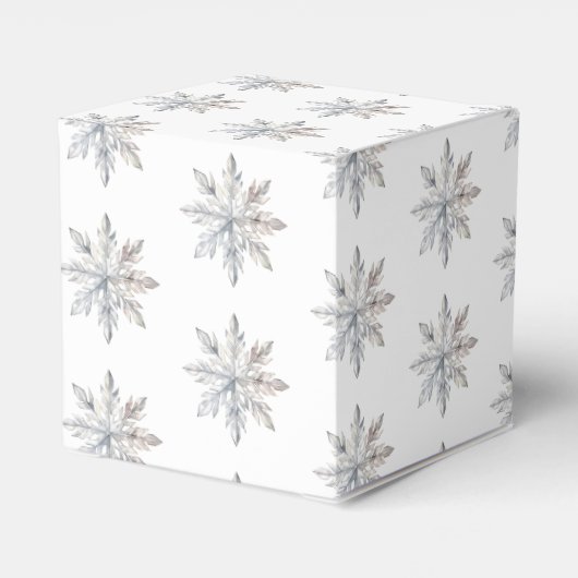 Snowflake Winter Baby shower Bedankdoosjes (Achterkant)