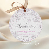 Snowflake Winter Baby shower Bedankjes Labels