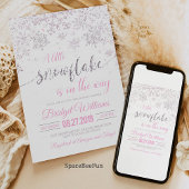 Snowflake Winter Baby shower Bedankkaart