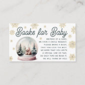 Snowflake Winter Baby shower Boekaanvraag Informatiekaartje (Voorkant)
