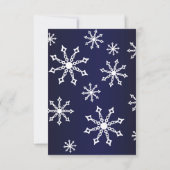 Snowflake Winter Baby shower Book for Baby Kaart (Achterkant)