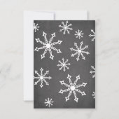 Snowflake Winter Baby shower Book for Baby Kaart (Achterkant)