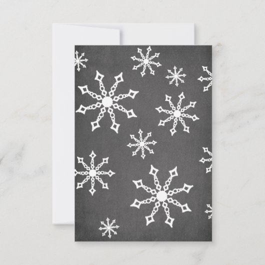 Snowflake Winter Baby shower Book for Baby Kaart (Achterkant)