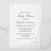 Snowflake Winter Baby shower Folie Uitnodiging (Voorkant)