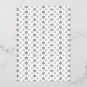 Snowflake Winter Baby shower Folie Uitnodiging (Achterkant)