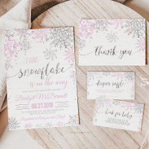 Snowflake Winter Baby shower Girl