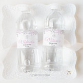 Snowflake Winter Baby shower Girl Waterfles Etiket