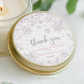 Snowflake Winter Baby shower Informatiekaartje