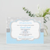 Snowflake Winter Baby Shower Invitaties Kaart (Staand voorkant)
