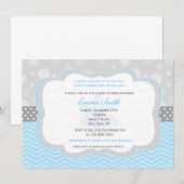 Snowflake Winter Baby Shower Invitaties Kaart (Voorkant / Achterkant)