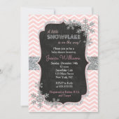 Snowflake Winter Baby Shower Invitaties Kaart (Voorkant)