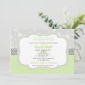 Snowflake Winter Baby Shower Invitaties Kaart (Staand voorkant)