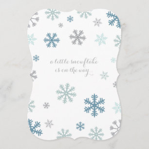 Snowflake Winter Baby shower Invitation Kaart
