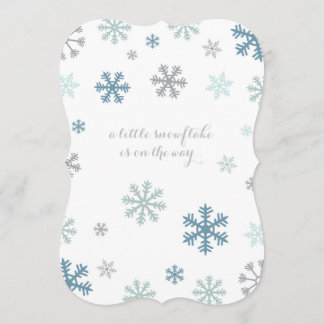 Snowflake Winter Baby shower Invitation Kaart