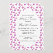 Snowflake Winter Baby shower Kaart (Voorkant / Achterkant)