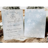Snowflake Winter Baby shower Kaart