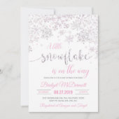 Snowflake Winter Baby shower Kaart (Voorkant)