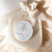 Snowflake Winter Baby shower Ronde Sticker