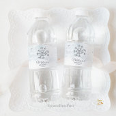 Snowflake Winter Baby shower Waterfles Etiket