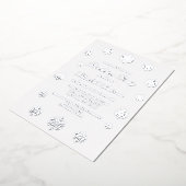 Snowflake Winter Birthday Folie Uitnodiging (Gedraaid)