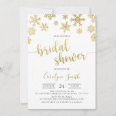 Snowflake Winter Bridal Shower Kaart (Voorkant)