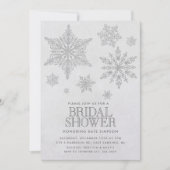Snowflake Winter Bridal Shower Kaart (Voorkant)