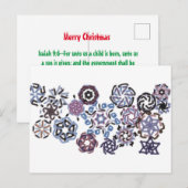 Snowflake winter briefkaart (Voorkant / Achterkant)