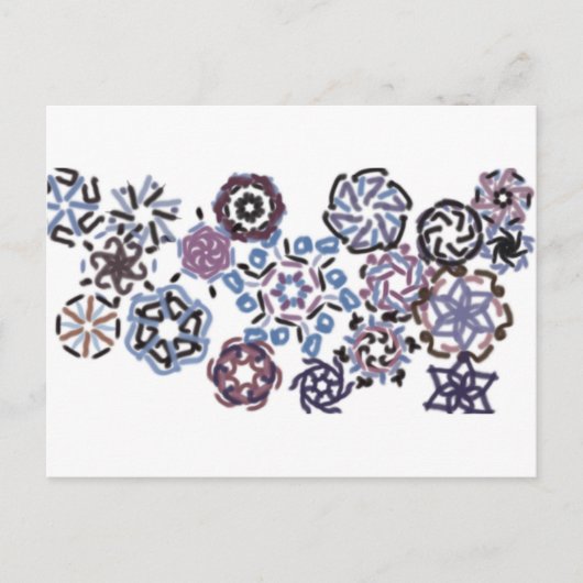 Snowflake winter briefkaart (Voorkant)