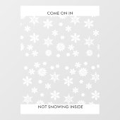 Snowflake Winter Business of Home Entry 8x11 & Up Raamsticker (Vel)