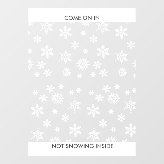 Snowflake Winter Business of Home Entry 8x11 & Up Raamsticker (Vel)