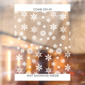 Snowflake Winter Business of Home Entry 8x11 & Up Raamsticker (Vel 2)