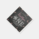 Snowflake Winter Chalkboard 1ste verjaardag Servet (Hoek)
