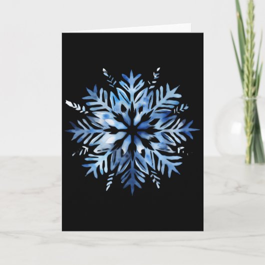 Snowflake Winter Christmas Matching Kaart (Voorkant)