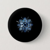 Snowflake Winter Christmas Matching  Ronde Button 5,7 Cm (Voorkant)