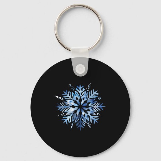 Snowflake Winter Christmas Matching Sleutelhanger (Voorkant)