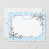 Snowflake Winter Dank je kaarten Notitiekaartje (Voorkant)