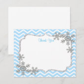 Snowflake Winter Dank je kaarten Notitiekaartje (Voorkant / Achterkant)