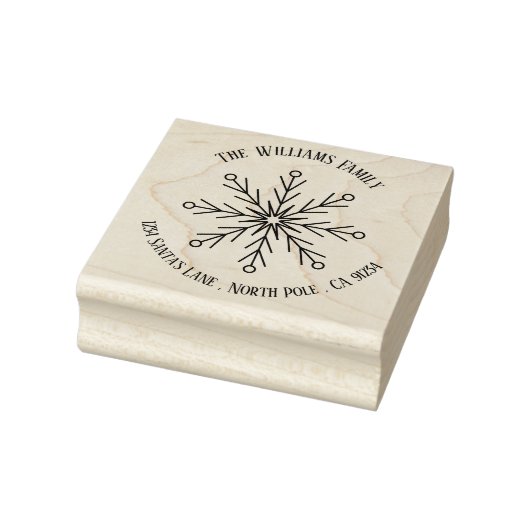 Snowflake Winter Familie Rubber Stamp Rubberstempel (Stempel)