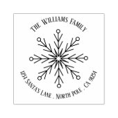 Snowflake Winter Familie Rubber Stamp Rubberstempel (Afrduk)