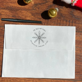 Snowflake Winter Familie Rubber Stamp Rubberstempel