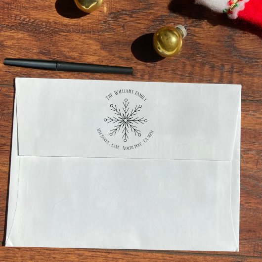 Snowflake Winter Familie Rubber Stamp Rubberstempel